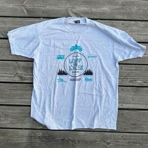 Grey vintage 90s‎ Car Meet single stitch tee